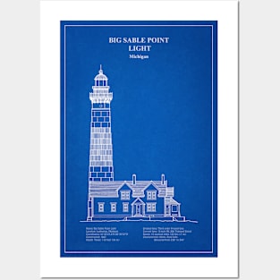 Big Sable Point Light Lighthouse - Michigan - AD Posters and Art